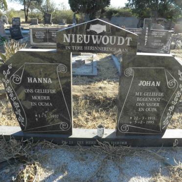 NIEUWOUDT Johan 1931-1995 &amp; Hanna 1937-
