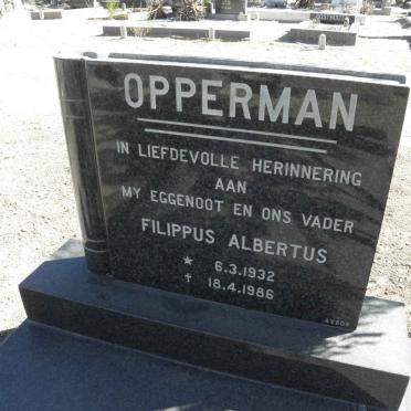OPPERMAN Filippus Albertus 1932-1986