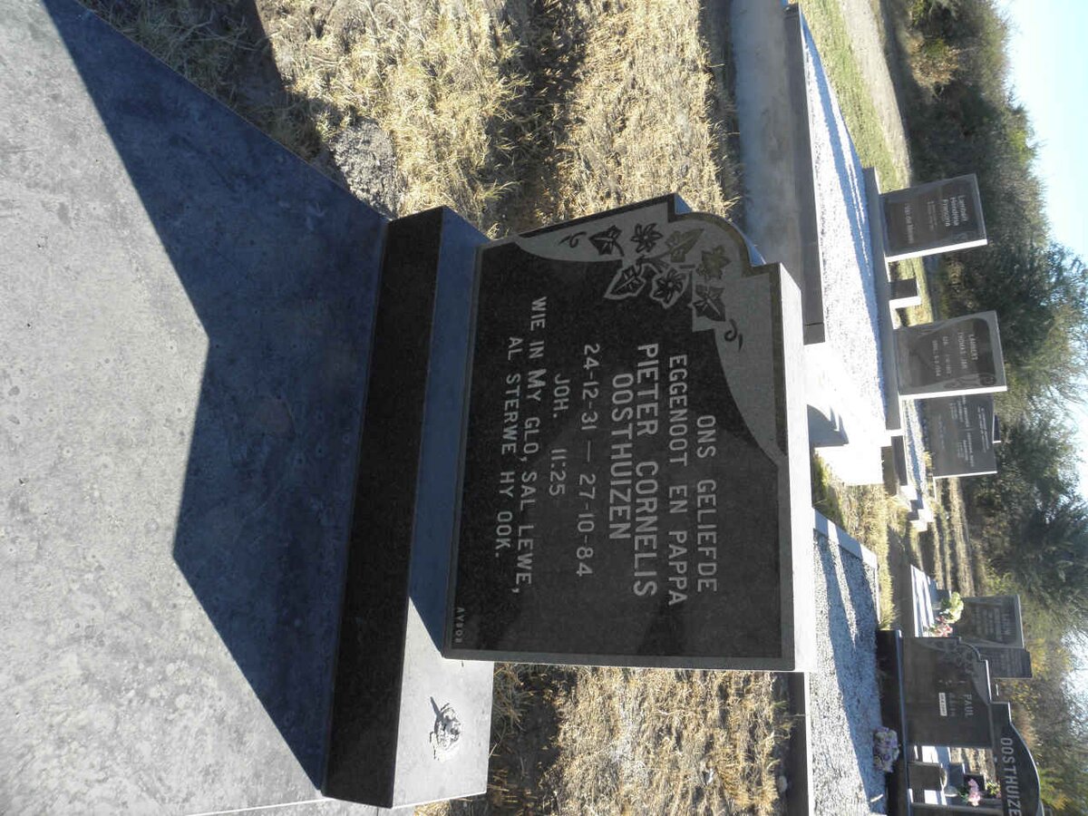 OOSTHUIZEN Pieter Cornelis 1931-1984