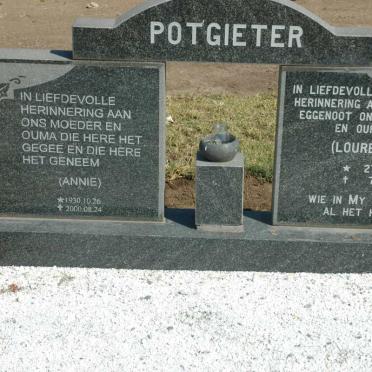 POTGIETER Lourens 1926-1988 &amp; Annie 1930-2000