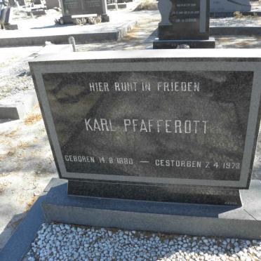 PFAFFEROTT Karl 1880-1973