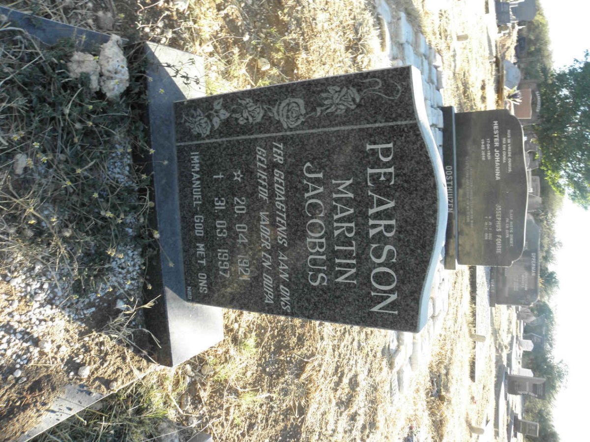 PEARSON Martin Jacobus 1921-1997