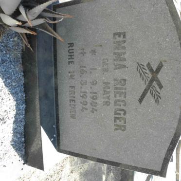 RIEGGER Emma nee MAYR 1904-1994