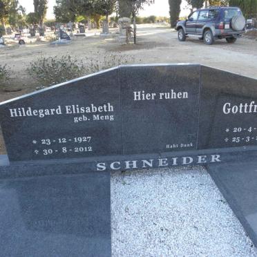 SCHNEIDER Gottfried 1922-2010 &amp; Hildegard Elisabeth MENG 1927-2012