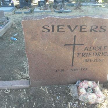 SIEVERS Adolf Friedrich 1921-2002