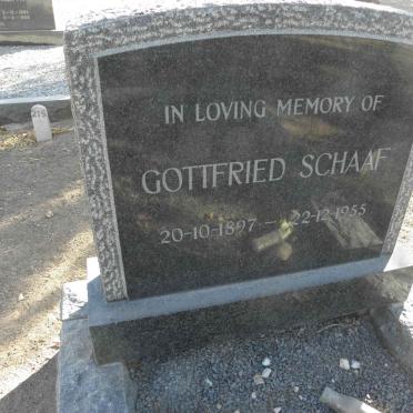 SCHAAF Gottfried 1897-1955