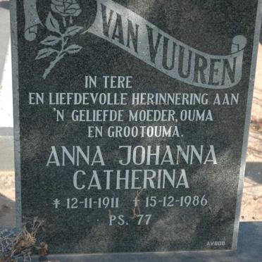 VUUREN Anna Johanna Catherina, van 1911-1986