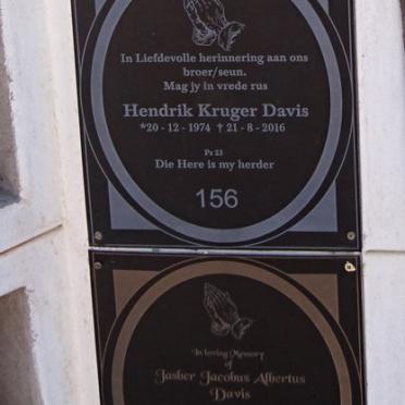 DAVIS Hendrik Kruger 1974-2016 :: DAVIS Jasper Jacobus Albertus 197?-2017