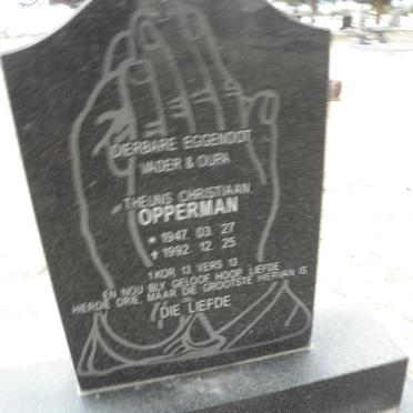 OPPERMAN Theuns Christiaan 1947-1992