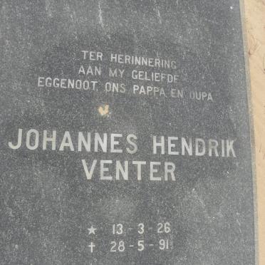 VENTER Johannes Hendrik 1926-1991