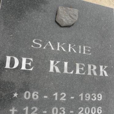 KLERK Sakkie, de 1939-2006