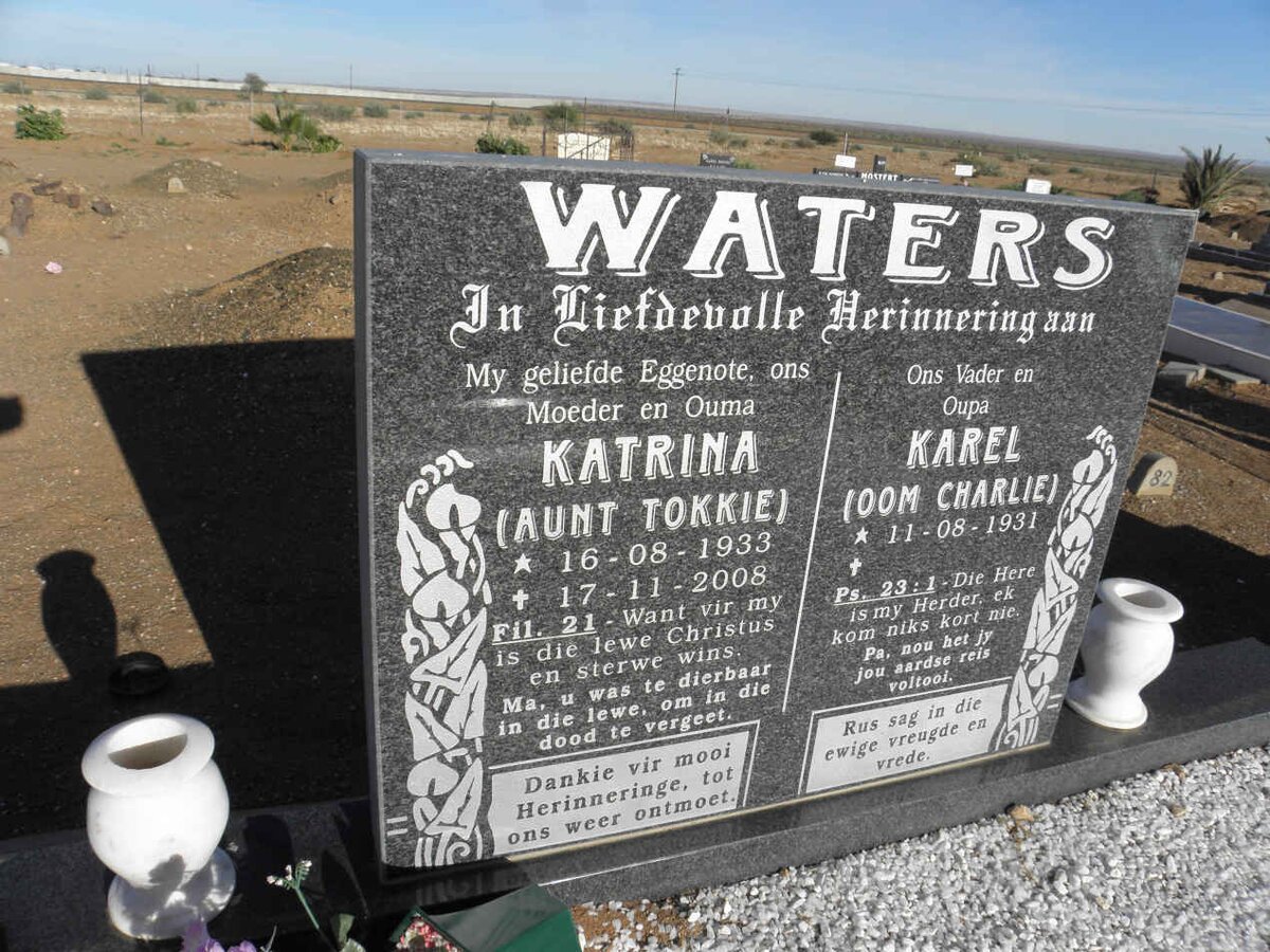 WATERS Karel 1931- &amp; Katrina 1933-2008