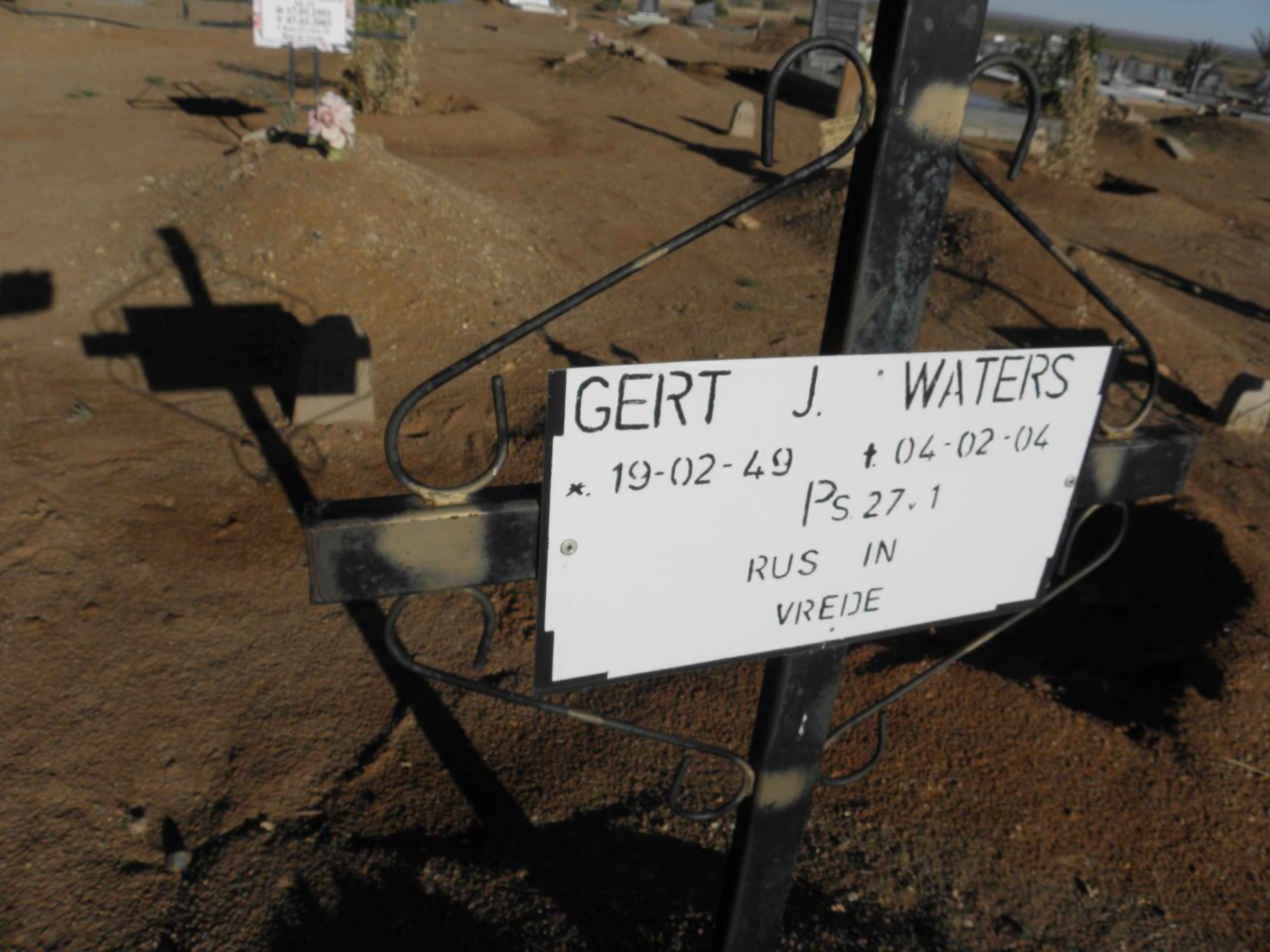 WATERS Gert J. 1949-2004
