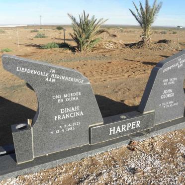 HARPER John George 1924-1985 &amp; Dinah Francina 1922-1983