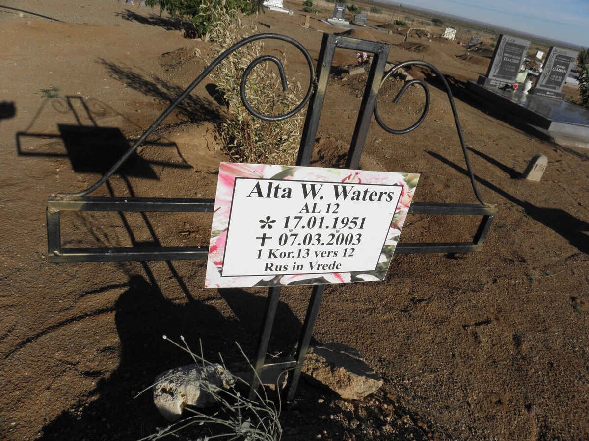 WATERS Alta W. 1951-2003