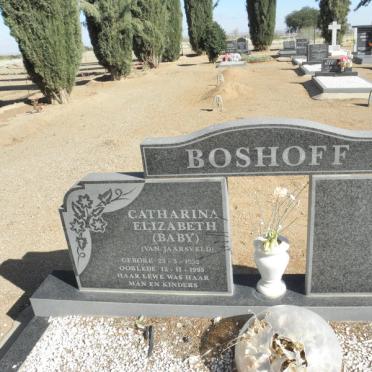 BOSHOFF Catharina Elizabeth nee VAN JAARSVELD 1932-1995