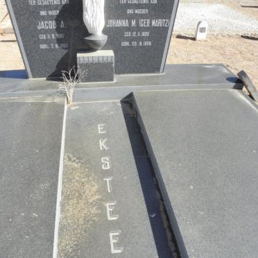 EKSTEEN Jacob A. 1887-1963 &amp; Johanna M. MARITZ 1890-1958