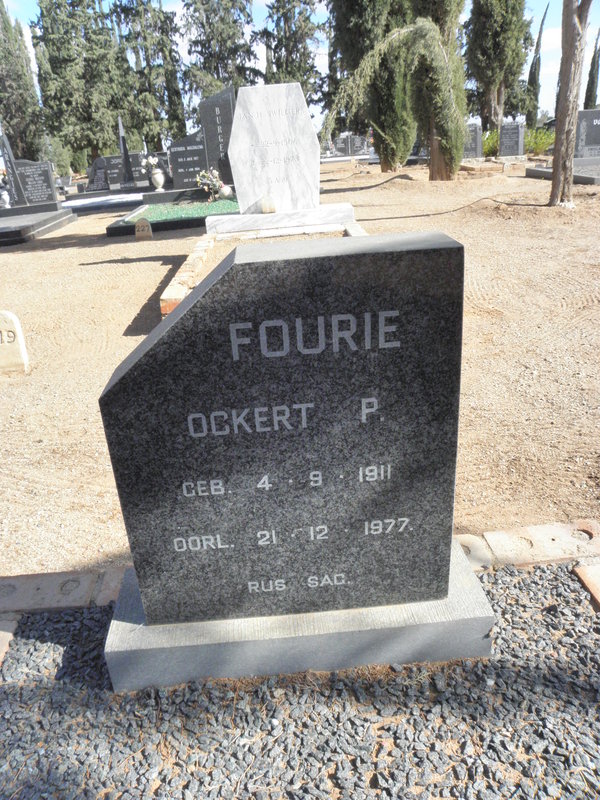 FOURIE Ockert P. 1911-1977