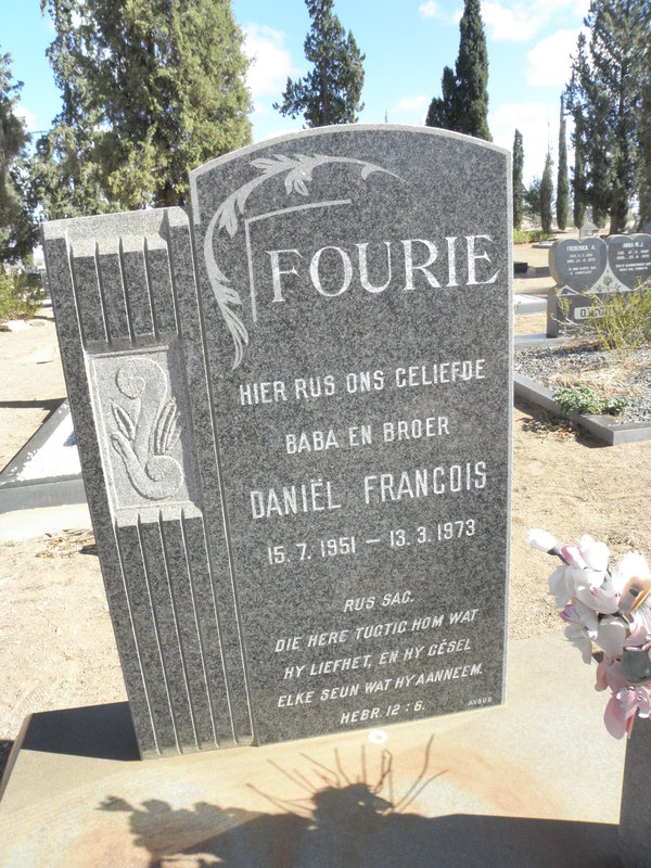 FOURIE Daniël Francois 1951-1973