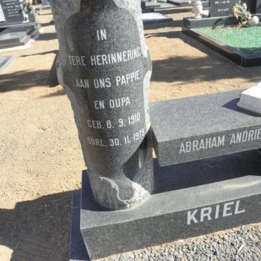 KRIEL Abraham Andries Johannes 1910-1979