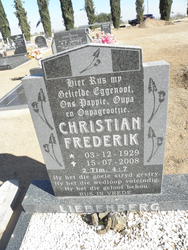 LIEBENBERG Christian Frederik 1929-2008
