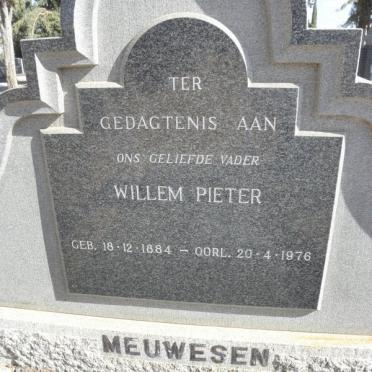 MEUWESEN Willem Pieter 1884-1976 &amp; Martha C.E. V.D. HEEVER 1890-1966 