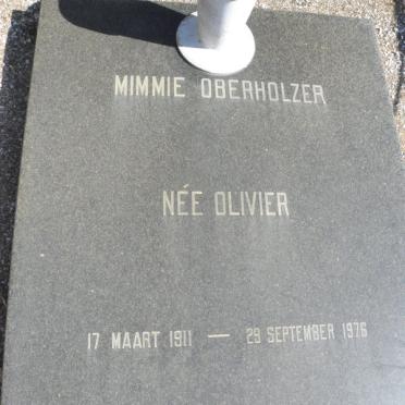 OBERHOLZER Mimmie nee OLIVIER 1911-1976
