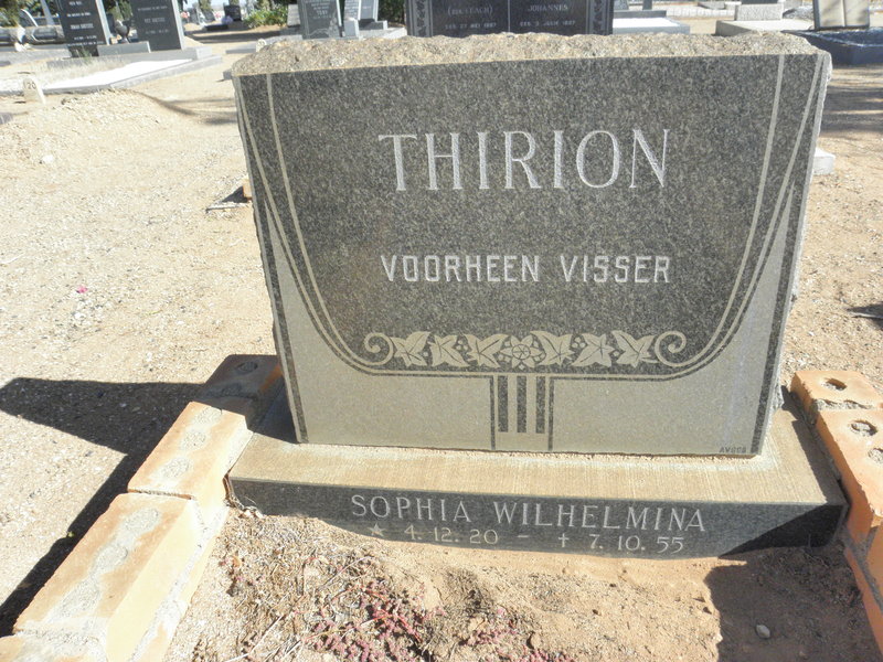 THIRION Sophia Wilhelmina voorheen VISSER 1920-1955