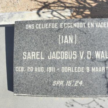 WALT Sarel Jacobus, v.d. 1911-1975
