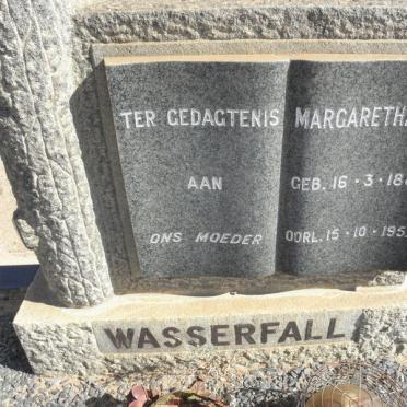 WASSERFALL Margaretha J. 1880-1957