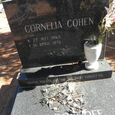 COHEN Cornelia nee BOSHOFF 1945-1976