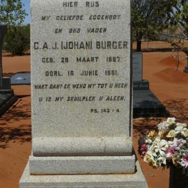 BURGER C.A.J. 1887-1951