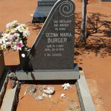 BURGER Gezina Maria 1897-1975