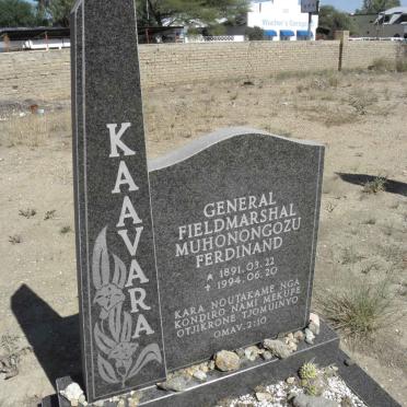 KAAVARA Muhonongoza Ferdinand 1891-1994
