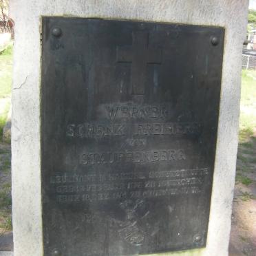 STAUFFENBERG Werner Schenk Freiherr, von 1878-1904