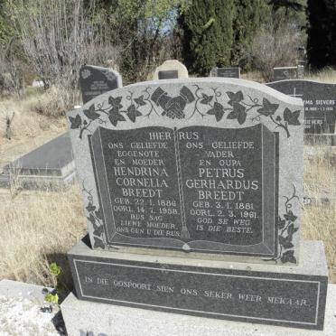 BREEDT Petrus Gerhardus 1881-1961 &amp; Hendrina Cornelia 1886-1958