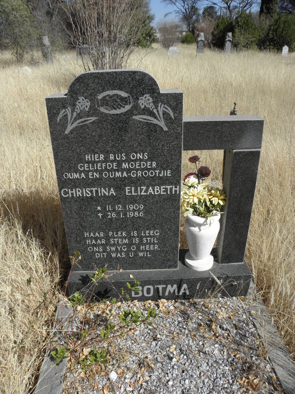 BOTMA Christina Elizabeth 1909-1986