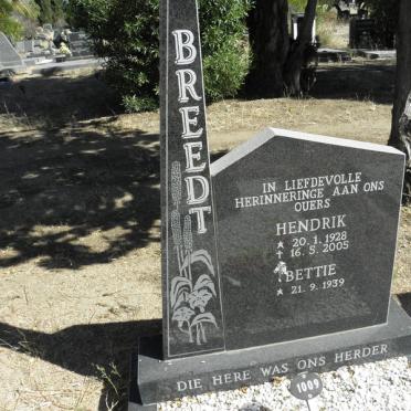 BREEDT Hendrik 1928-2005 &amp; Bettie 1939-