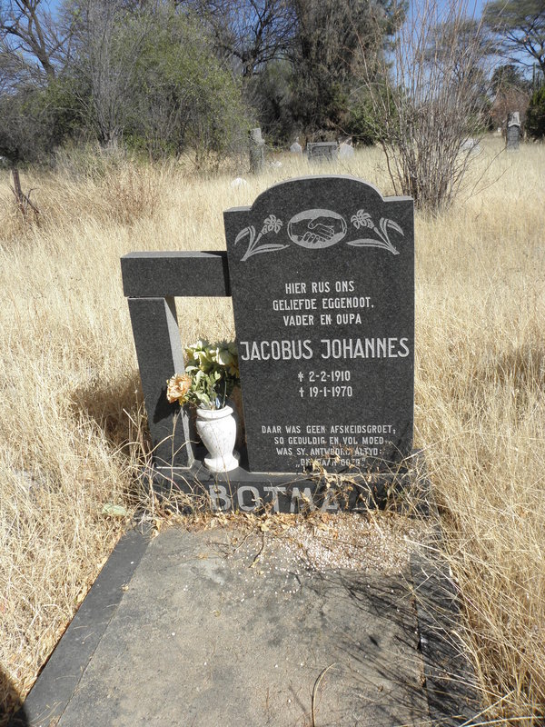 BOTMA Jacobus Johannes 1910-1970