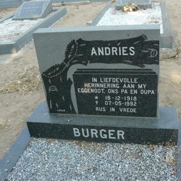 BURGER Andries 1918-1992