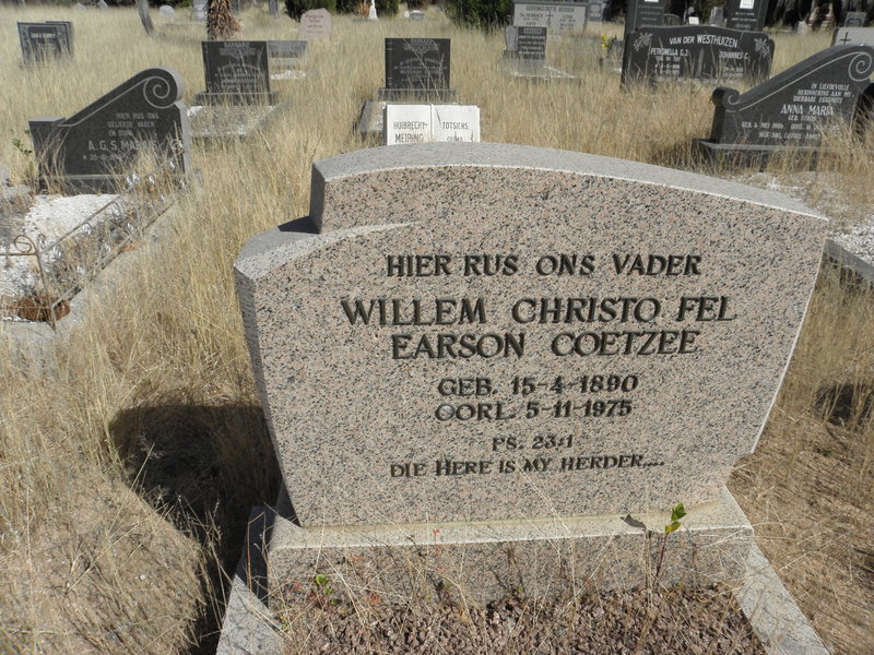 COETZEE Willem Christoffel Pearson 1890-1975