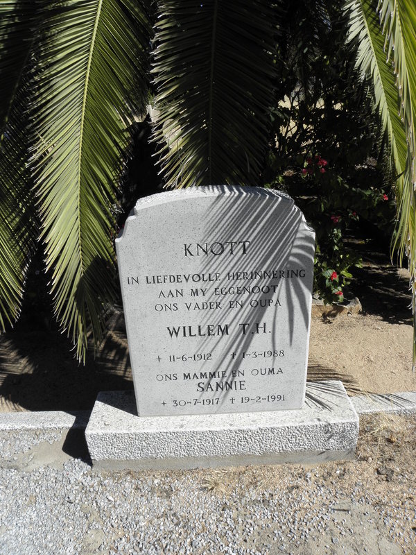 KNOTT Willem T.H. 1912-1988 &amp; Sannie 1917-1991