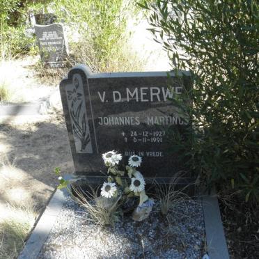 MERWE Johannes Martinus, v.d. 1927-1991