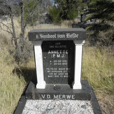 MERWE P.M.J., v.d. 1951-1993