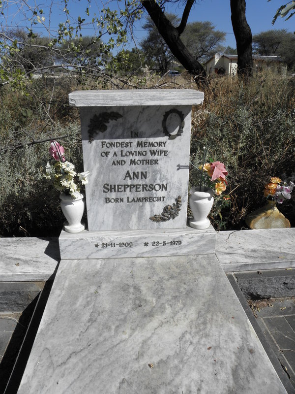 SHEPPERSON Ann nee LAMPRECHT 1905-1979