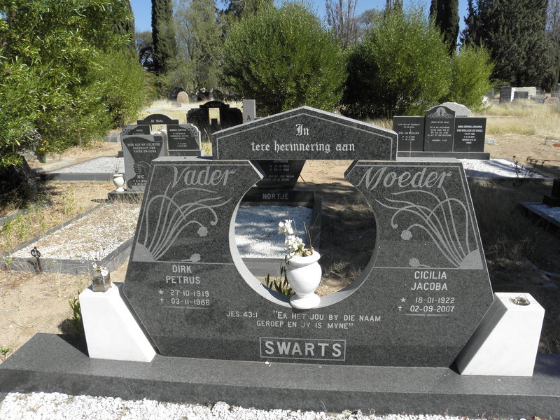 SWARTS Dirk Petrus 1919-1986 &amp; Cicilia Jacoba 1922-2007