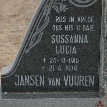 VUUREN Sussanna Lucia, Jansen van 1916-1974