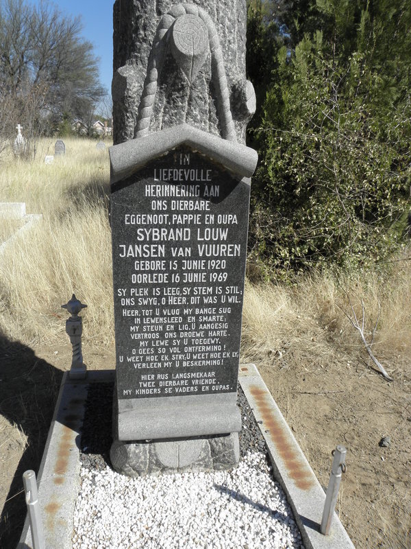 VUUREN Sybrand Louw, Jansen van 1920-1969