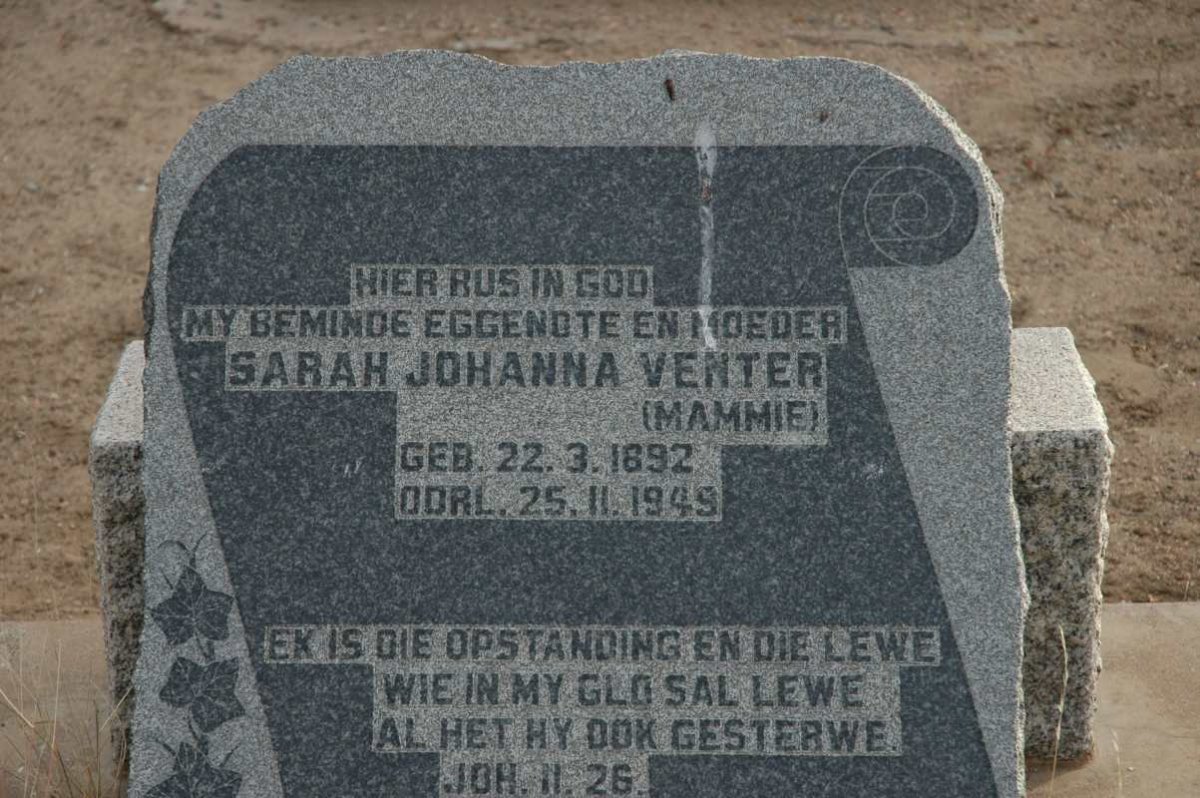 VENTER Sarah Johanna 1892-1949