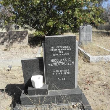 WESTHUIZEN Nicolaas D., v.d. 1895-1970